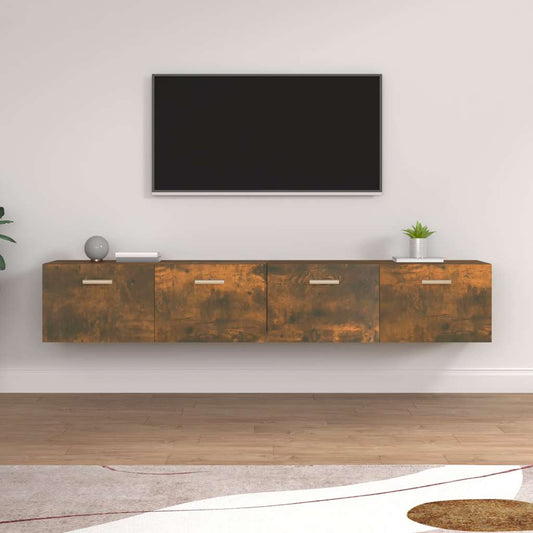 vidaXL Wall Cabinets 2 pcs Smoked Oak 100x36,5x35 cm Engineered Wood