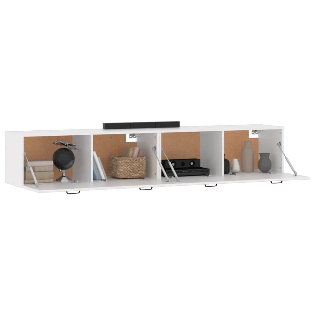 vidaXL Wall Cabinets 2 pcs White 100x36.5x35 cm Engineered Wood