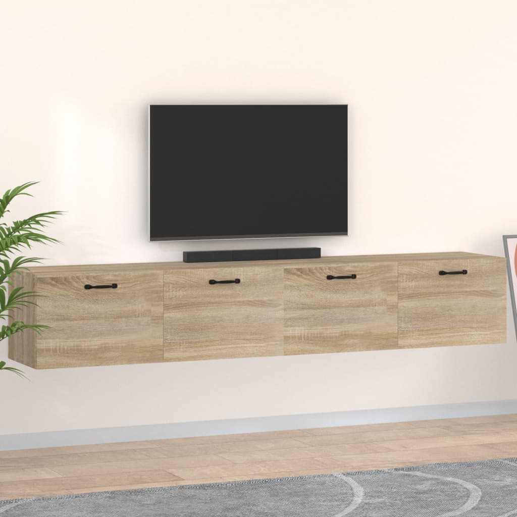 vidaXL Wall Cabinets 2 pcs Sonoma Oak 100x36.5x35 cm Engineered Wood