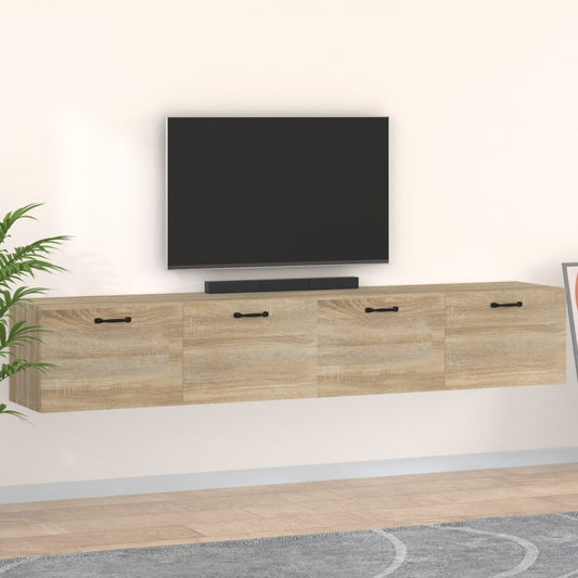 vidaXL Wall Cabinets 2 pcs Sonoma Oak 100x36.5x35 cm Engineered Wood
