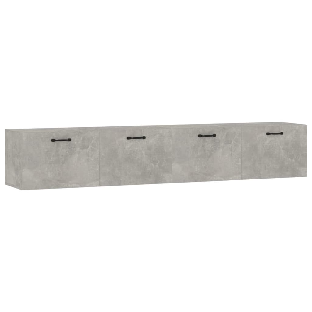 vidaXL Wall Cabinets 2 pcs Concrete Grey 100x36.5x35 cm Engineered Wood