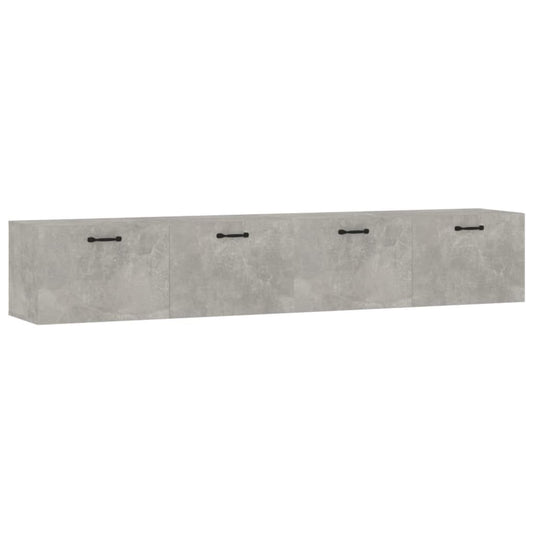vidaXL Wall Cabinets 2 pcs Concrete Grey 100x36.5x35 cm Engineered Wood