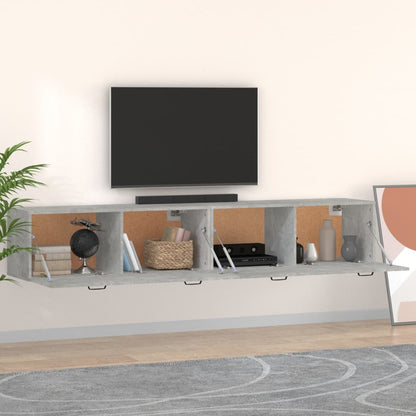 vidaXL Wall Cabinets 2 pcs Concrete Grey 100x36.5x35 cm Engineered Wood