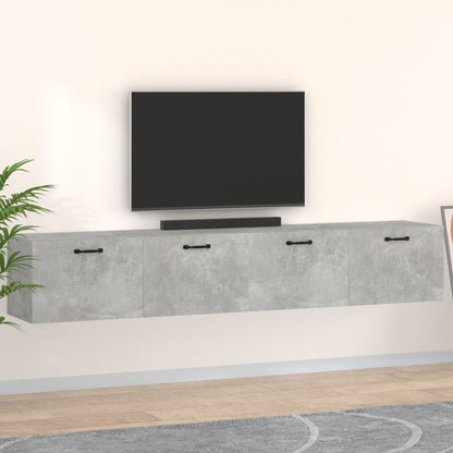 vidaXL Wall Cabinets 2 pcs Concrete Grey 100x36.5x35 cm Engineered Wood