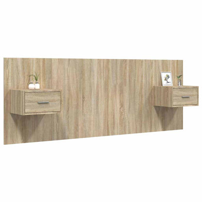 vidaXL Bed Headboard with Cabinets Sonoma Oak Engineered Wood