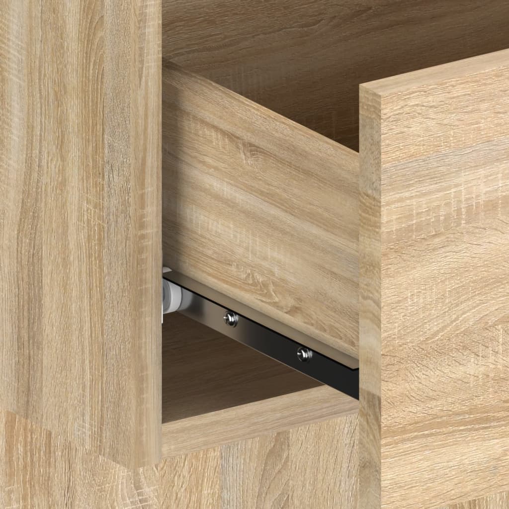 vidaXL Bed Headboard with Cabinets Sonoma Oak Engineered Wood