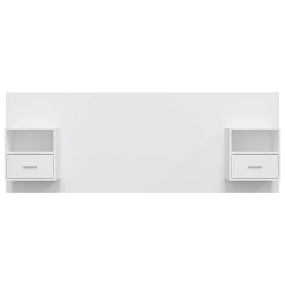 vidaXL Bed Headboard with Cabinets White Engineered Wood