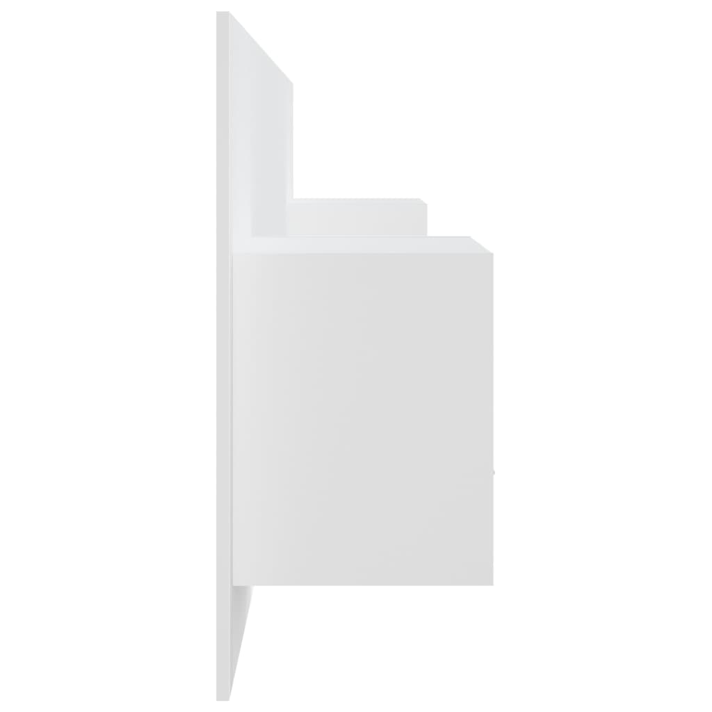 vidaXL Bed Headboard with Cabinets White Engineered Wood