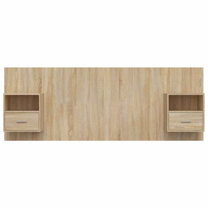 vidaXL Bed Headboard with Cabinets Sonoma Oak Engineered Wood