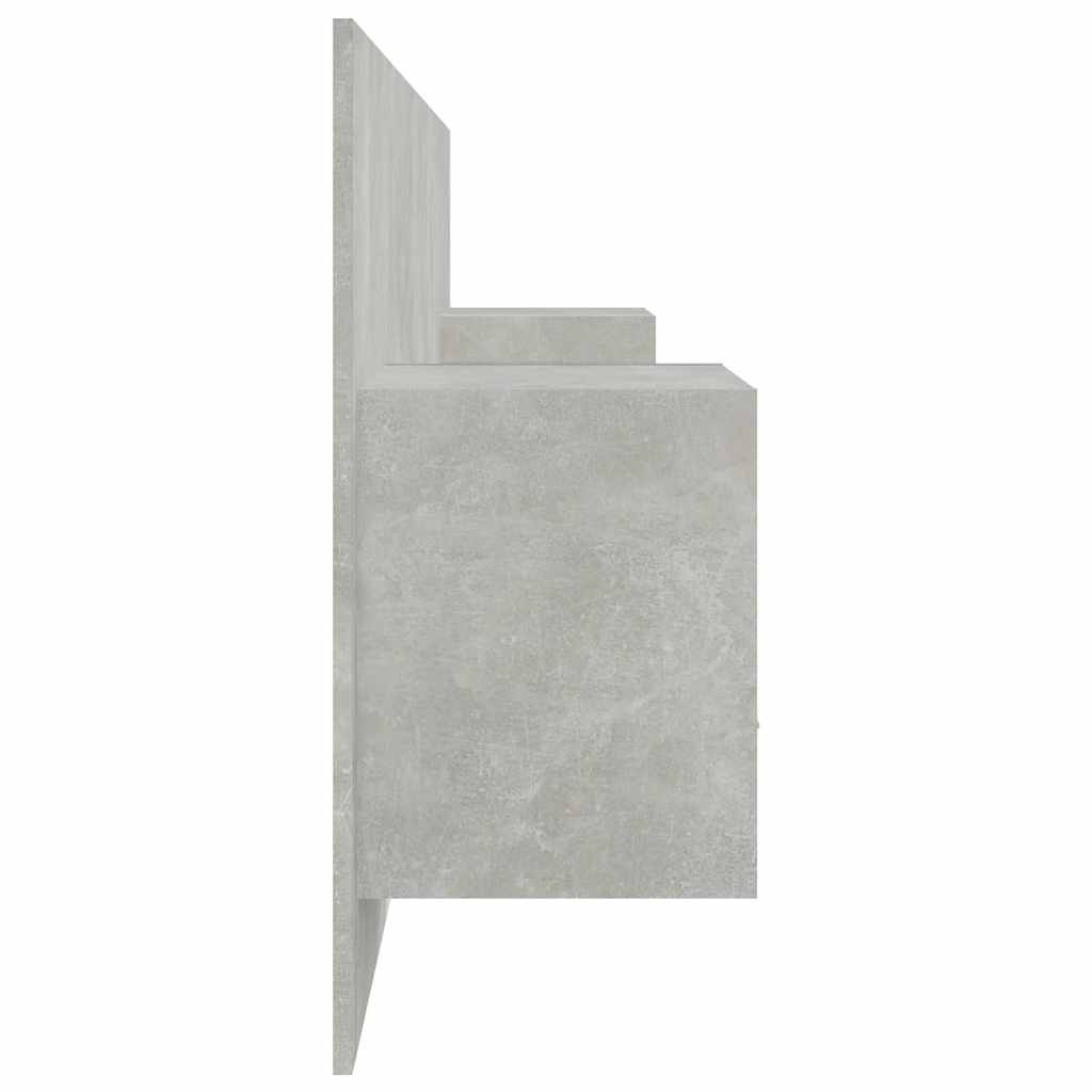 vidaXL Bed Headboard with Cabinets Concrete Grey Engineered Wood