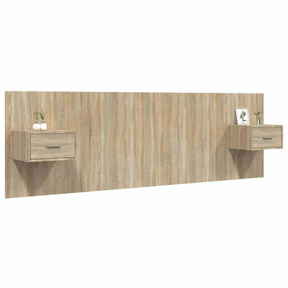 vidaXL Bed Headboard with Cabinets Sonoma Oak Engineered Wood
