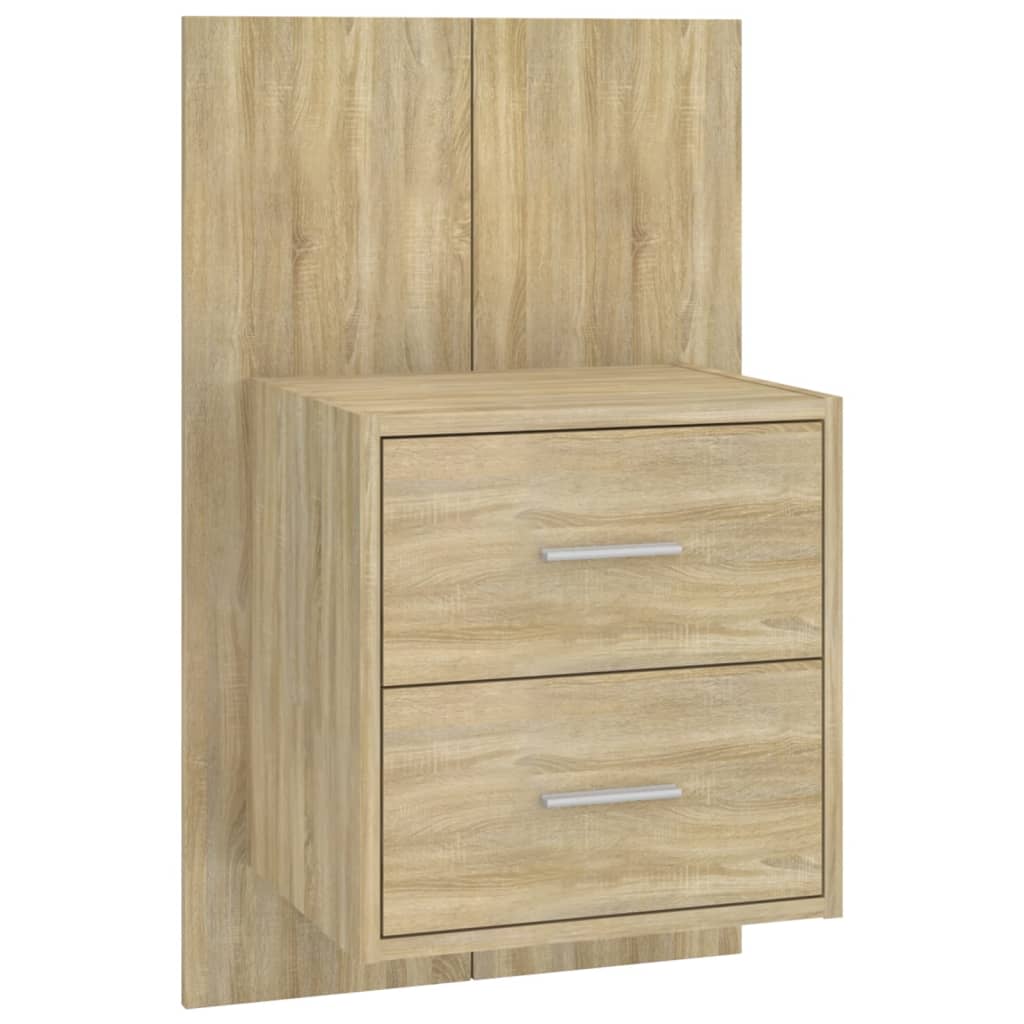 vidaXL Bed Headboard with Cabinets Sonoma Oak Engineered Wood