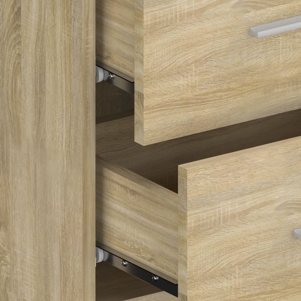 vidaXL Bed Headboard with Cabinets Sonoma Oak Engineered Wood