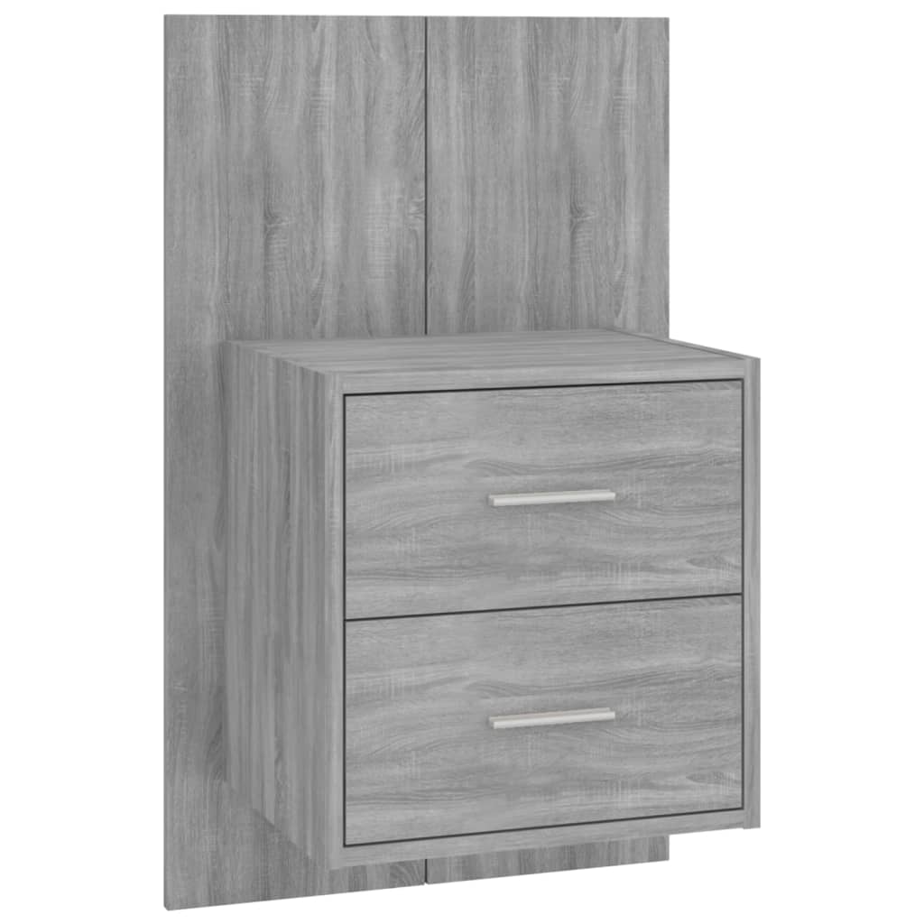 vidaXL Bed Headboard with Cabinets Grey Sonoma Engineered Wood