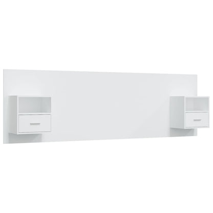 vidaXL Bed Headboard with Cabinets White Engineered Wood