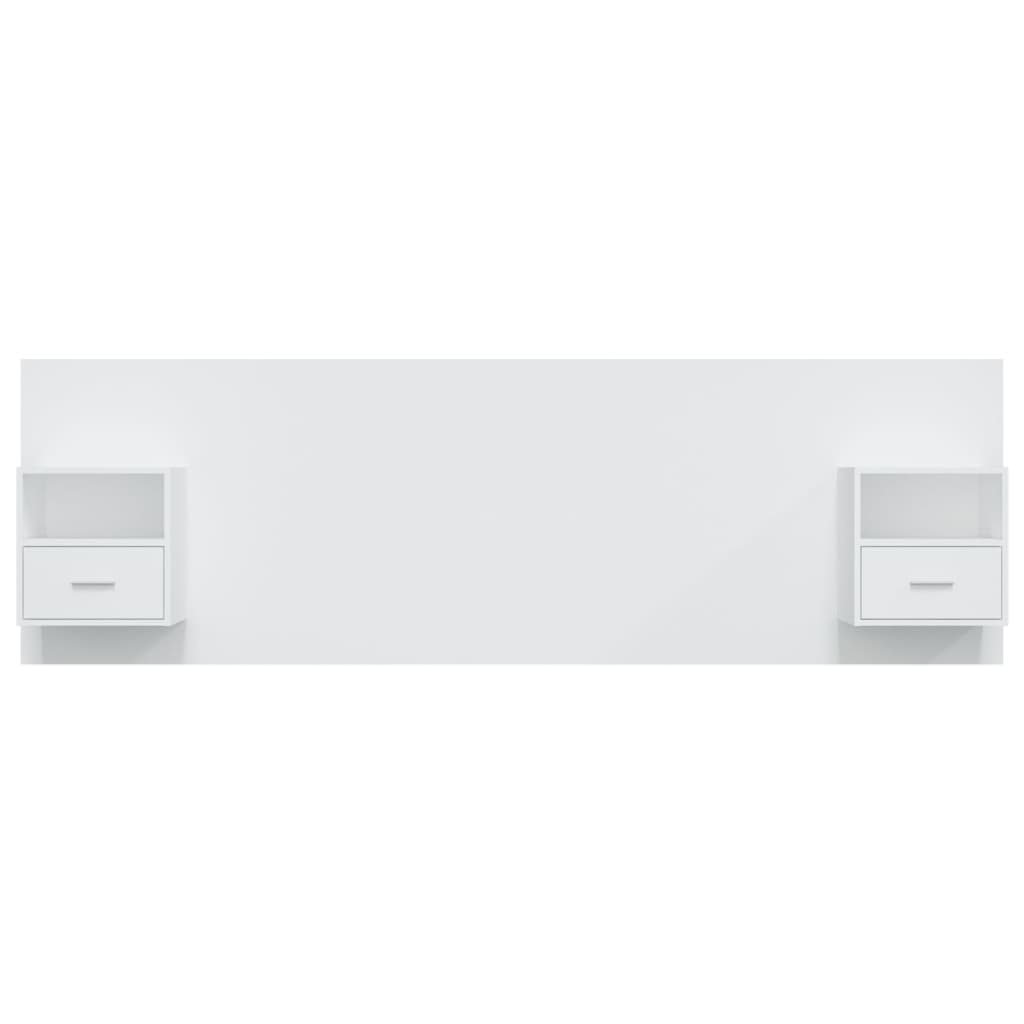 vidaXL Bed Headboard with Cabinets White Engineered Wood