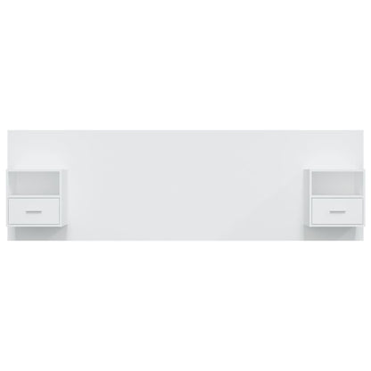 vidaXL Bed Headboard with Cabinets White Engineered Wood