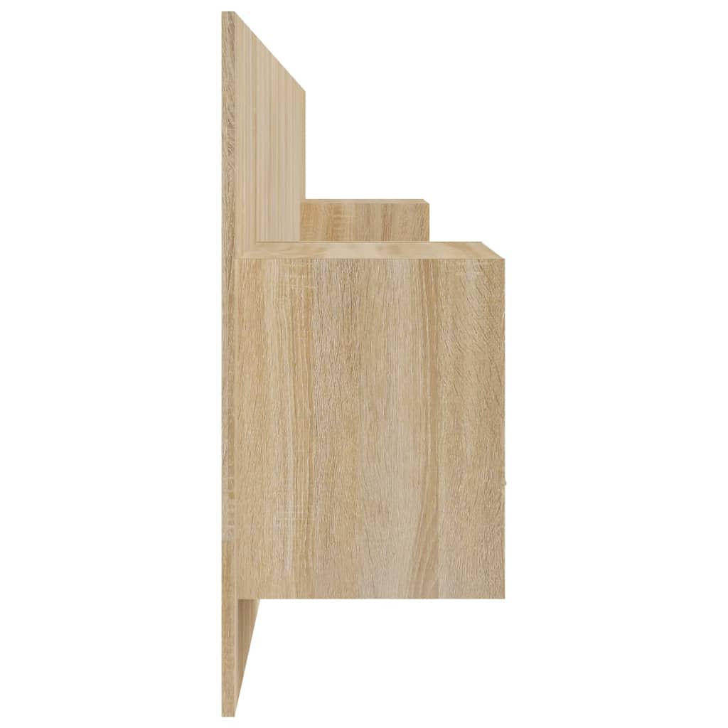 vidaXL Bed Headboard with Cabinets Sonoma Oak Engineered Wood