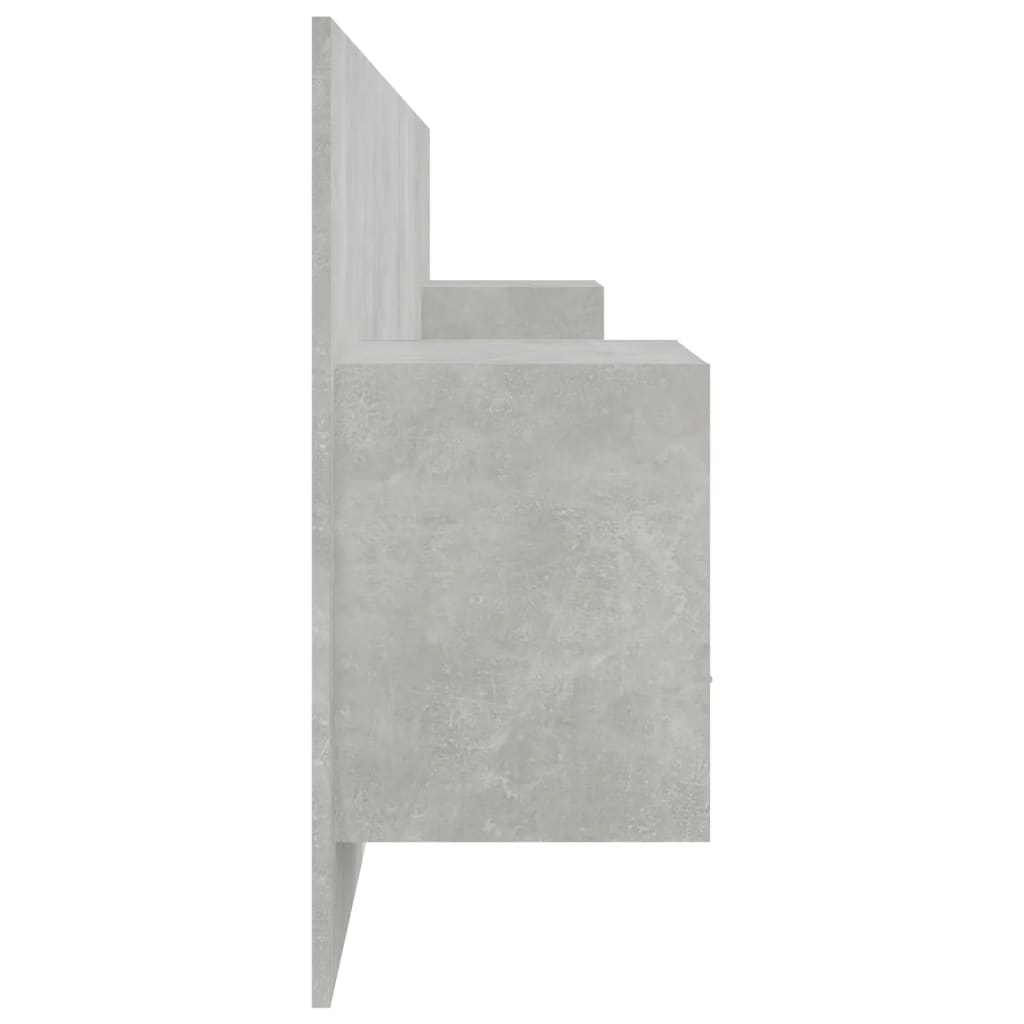 vidaXL Bed Headboard with Cabinets Concrete Grey Engineered Wood