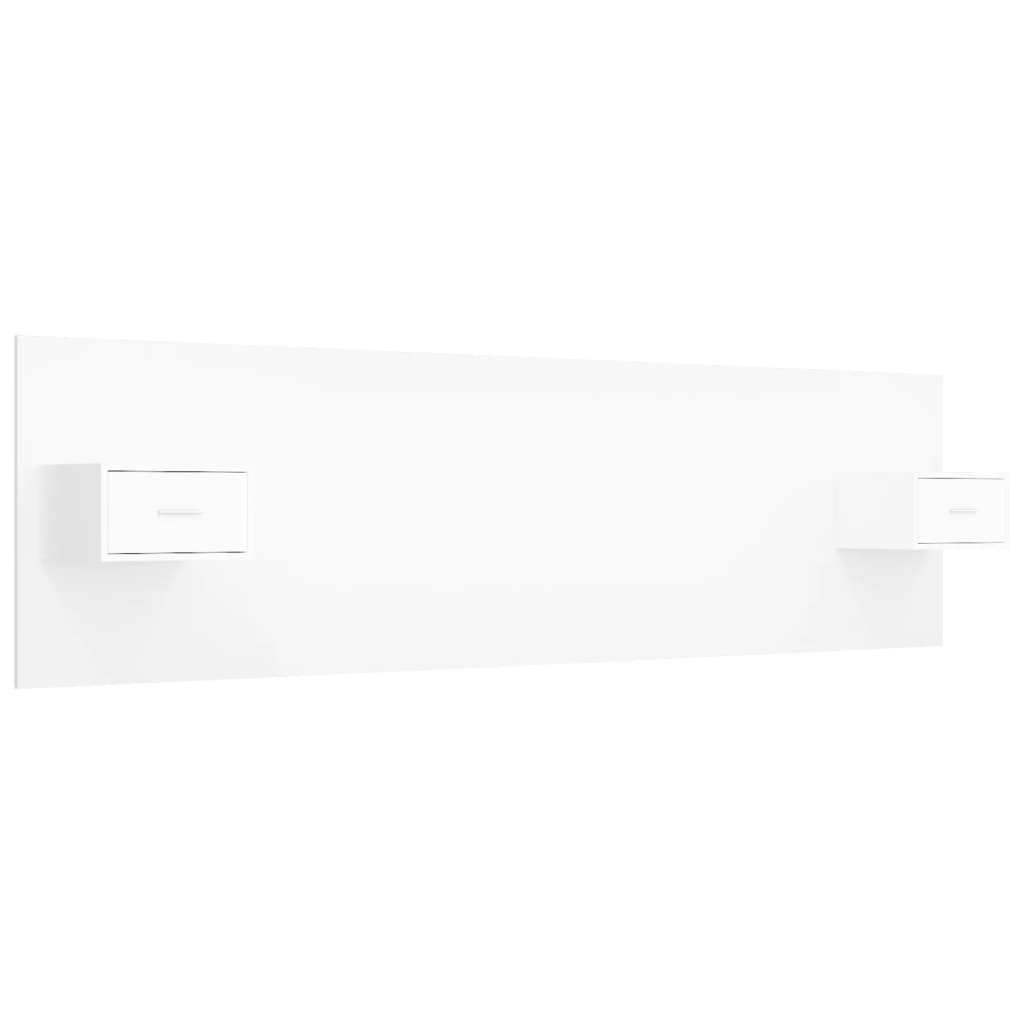 vidaXL Bed Headboard with Cabinets White Engineered Wood
