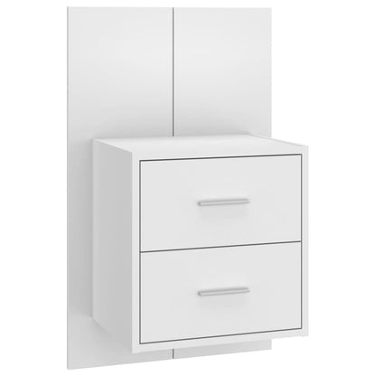 vidaXL Bed Headboard With Cabinet | White | Engineered wood | Storage