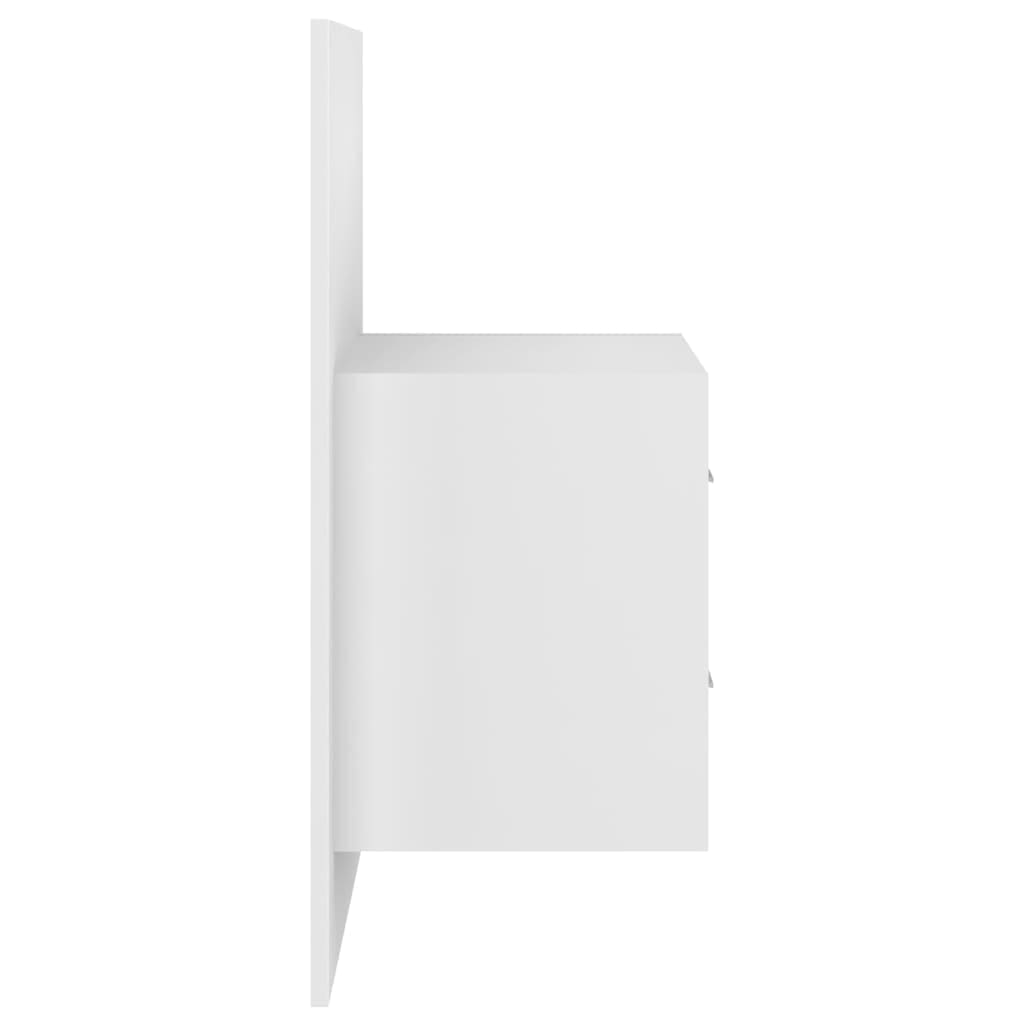 vidaXL Bed Headboard With Cabinet | White | Engineered wood | Storage