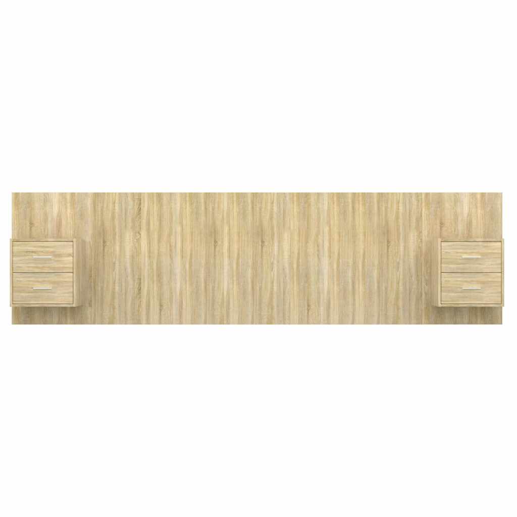 vidaXL Bed Headboard with Cabinets Sonoma Oak Engineered Wood