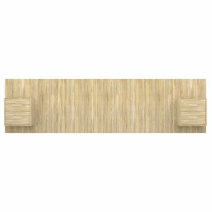 vidaXL Bed Headboard with Cabinets Sonoma Oak Engineered Wood
