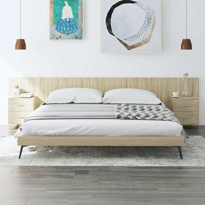 vidaXL Bed Headboard with Cabinets Sonoma Oak Engineered Wood