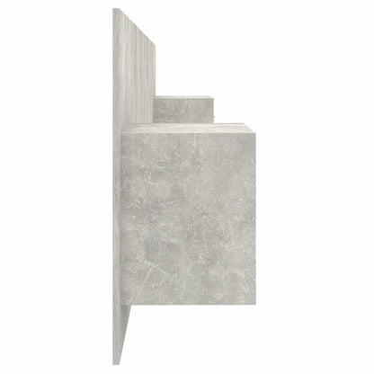 vidaXL Bed Headboard with Cabinets Concrete Grey Engineered Wood