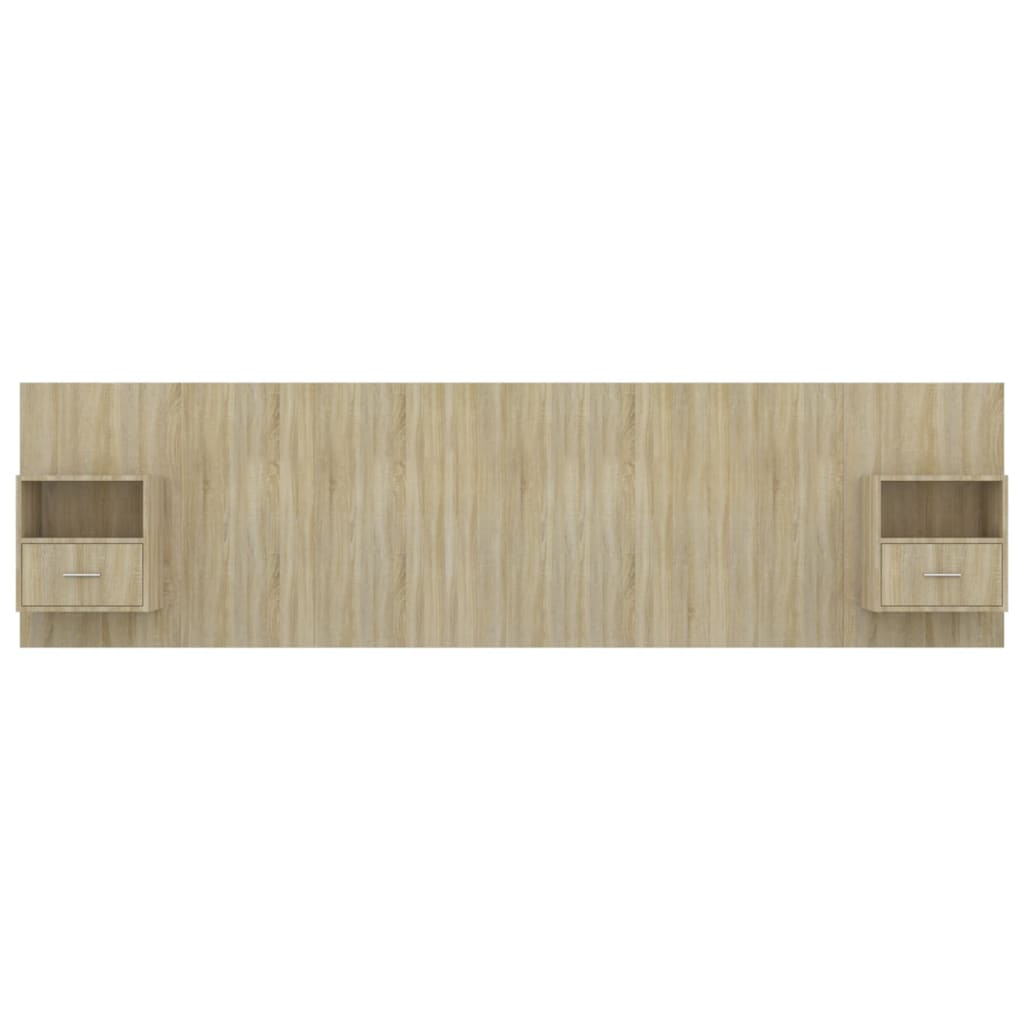 vidaXL Bed Headboard with Cabinets Sonoma Oak Engineered Wood