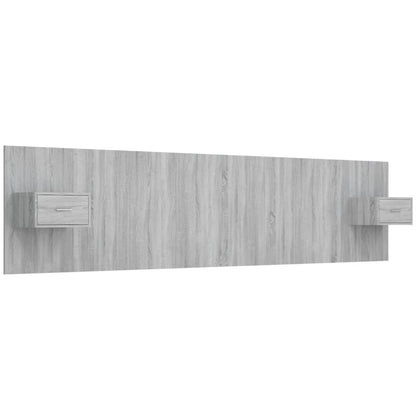 vidaXL Bed Headboard With Cabinet | Grey Sonoma | Engineered wood | Large