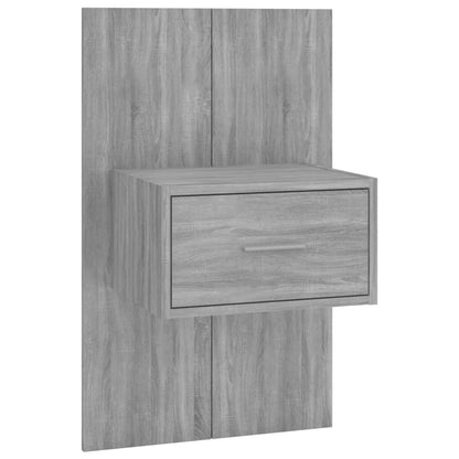 vidaXL Bed Headboard With Cabinet | Grey Sonoma | Engineered wood | Large