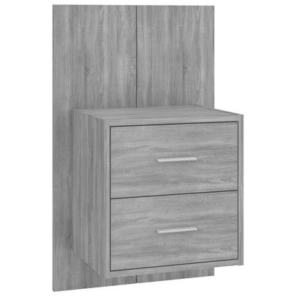 vidaXL Bed Headboard with Cabinets Grey Sonoma Engineered Wood