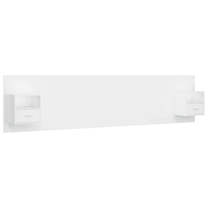 vidaXL Bed Headboard with Cabinets White Engineered Wood