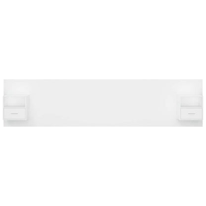 vidaXL Bed Headboard with Cabinets White Engineered Wood