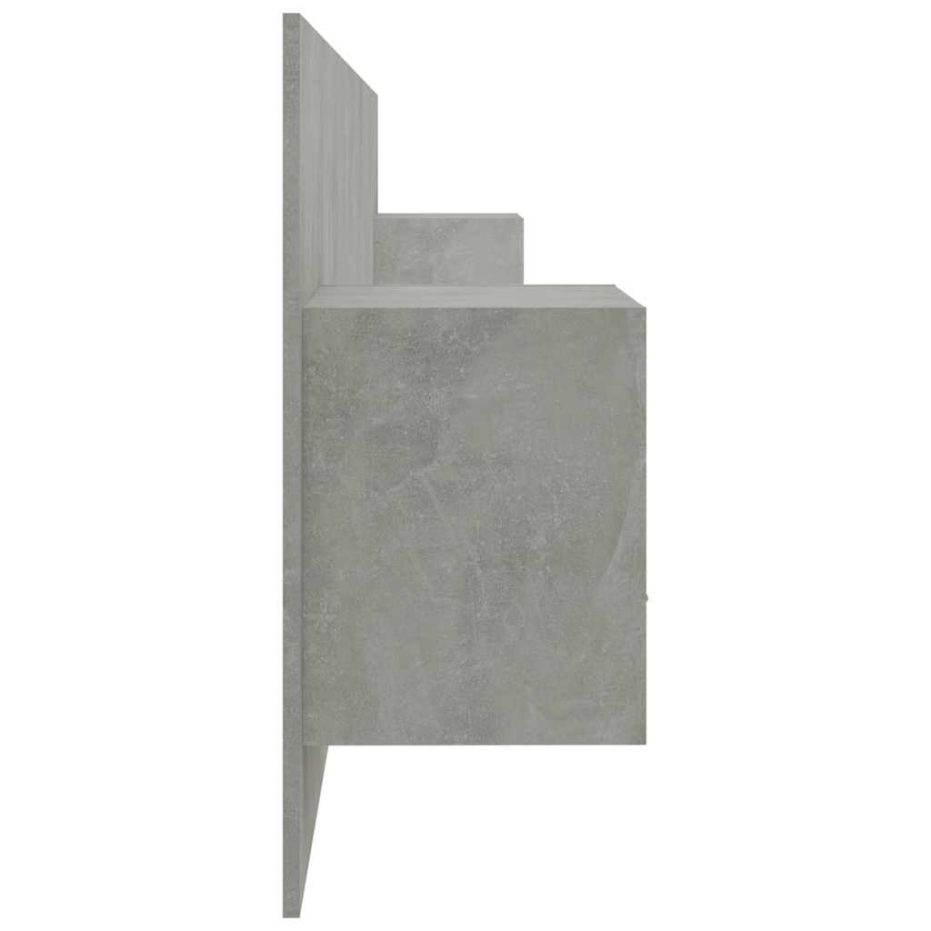vidaXL Bed Headboard with Cabinets Concrete Grey Engineered Wood