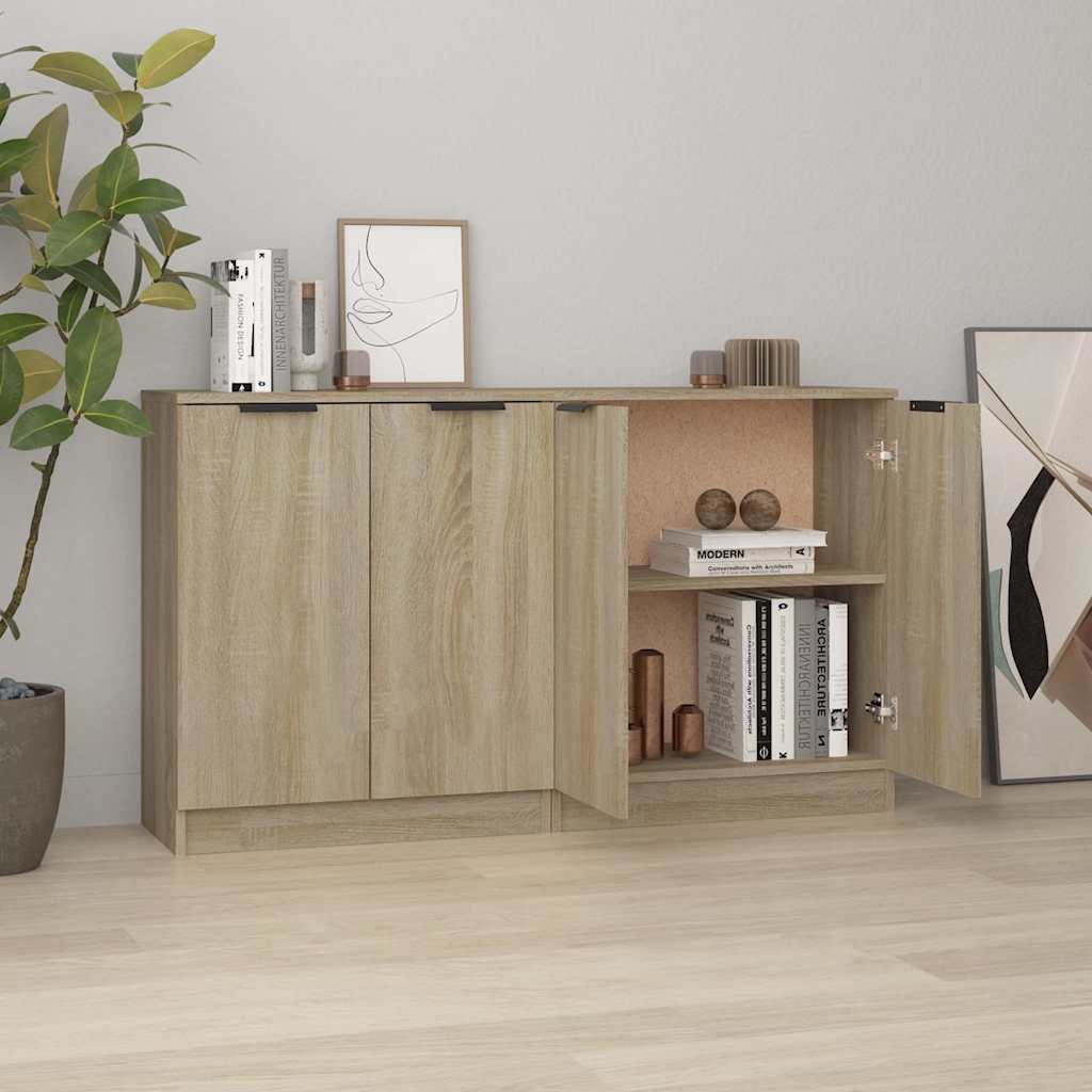 vidaXL Sideboards 2 pcs Sonoma Oak 60x30x70 cm Engineered Wood