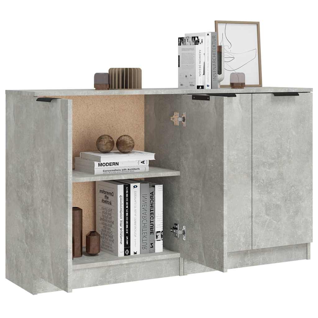 vidaXL Sideboards 2 pcs Concrete Grey 60x30x70 cm Engineered Wood