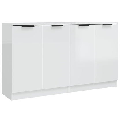 vidaXL Sideboards 2 pcs High Gloss White 60x30x70 cm Engineered Wood