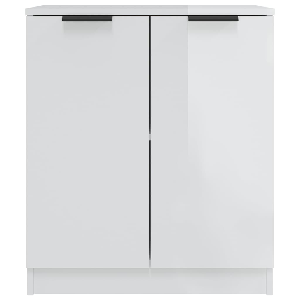 vidaXL Sideboards 2 pcs High Gloss White 60x30x70 cm Engineered Wood