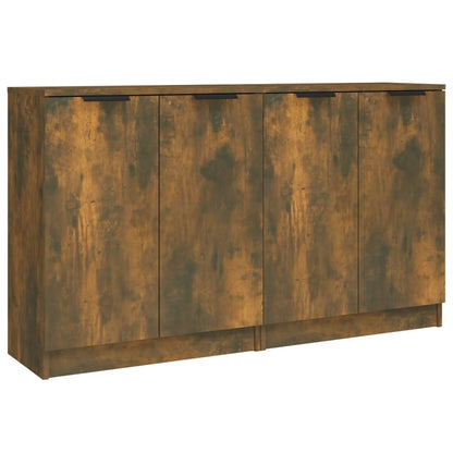 vidaXL Sideboards 2 pcs Smoked Oak 60x30x70 cm Engineered Wood