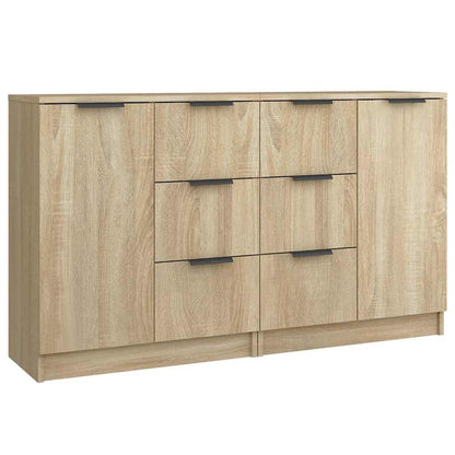 vidaXL Sideboards 2 pcs Sonoma Oak 60x30x70 cm Engineered Wood