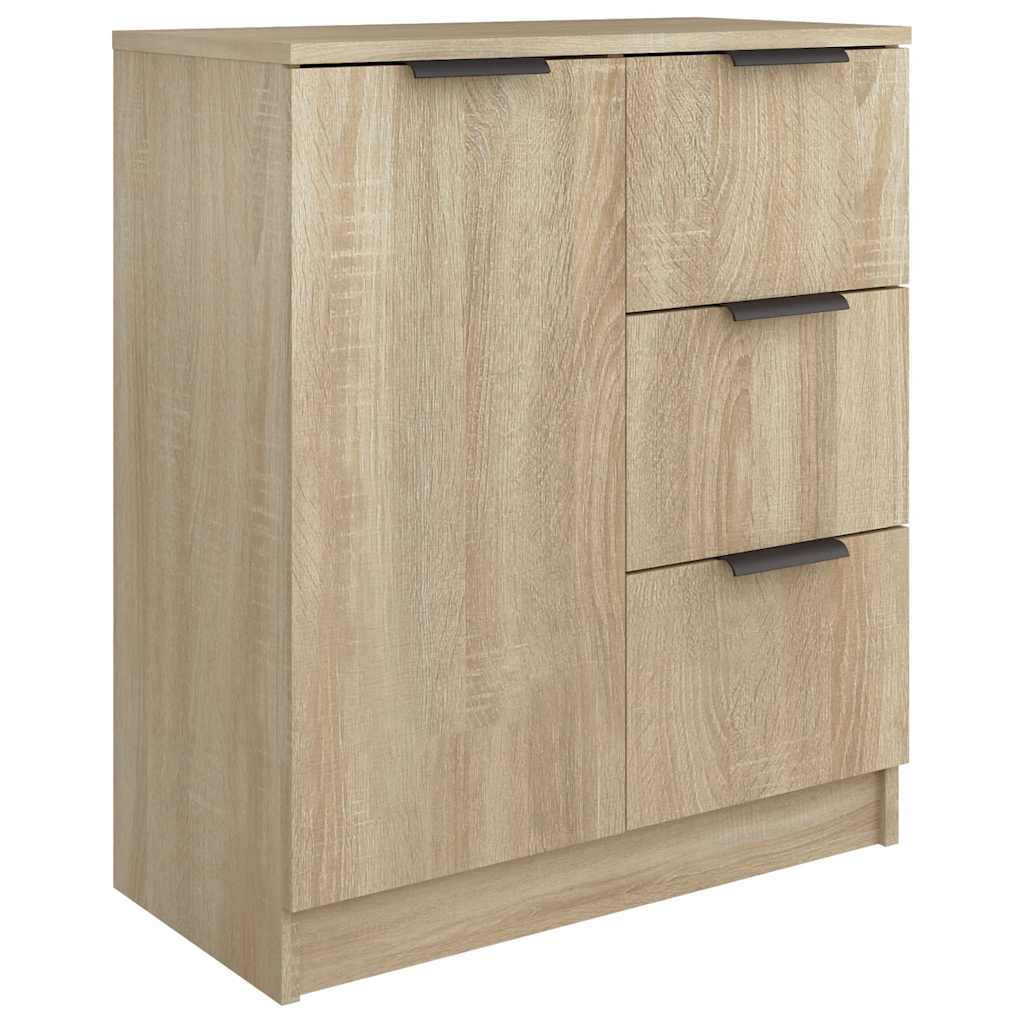 vidaXL Sideboards 2 pcs Sonoma Oak 60x30x70 cm Engineered Wood
