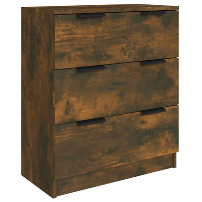 vidaXL 3 Piece Sideboards Smoked Oak Engineered Wood