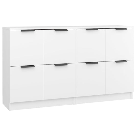 vidaXL Sideboards 2 pcs White 60x30x70 cm Engineered Wood