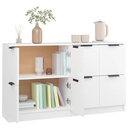 vidaXL Sideboards 2 pcs White 60x30x70 cm Engineered Wood