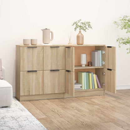 vidaXL Sideboards 2 pcs Sonoma Oak 60x30x70 cm Engineered Wood