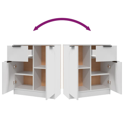 vidaXL Sideboards 2 pcs White 60x30x70 cm Engineered Wood