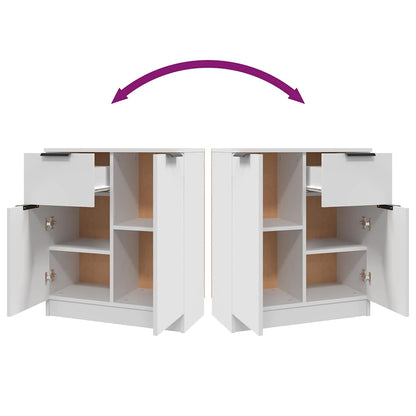 vidaXL Sideboards 2 pcs White 60x30x70 cm Engineered Wood